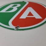 Vintage British Airways Sign – Aviation Hangar Gas Pump Airline Porcelain Sign - Image 5