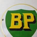 Vintage British Petro Gasoline Sign – Door Advertising Gas Pump Porcelain Sign - Image 3