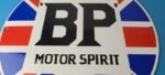 Vintage British Petroleum Sign – UK BP Motor Spirit Gas Pump Porcelain Sign - Image 4