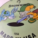 Vintage Browning Firearms Porcelain Sign – Rifles Shotguns Ammo Gas Ad Pump Sign - Image 4