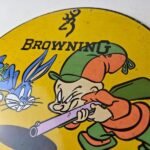 Vintage Browning Porcelain Sign – Firearms Rifles Shotguns Ammo Gas Pump Sign - Image 12