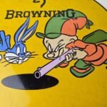 Vintage Browning Porcelain Sign – Firearms Rifles Shotguns Ammo Gas Pump Sign - Image 3