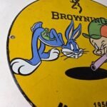 Vintage Browning Porcelain Sign – Firearms Rifles Shotguns Ammo Gas Pump Sign - Image 6