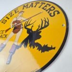 Vintage Browning Rifles Sign – Size Matters Deer Hunting Guns Porcelain Gas Sign - Image 13