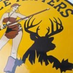 Vintage Browning Rifles Sign – Size Matters Deer Hunting Guns Porcelain Gas Sign - Image 4
