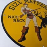 Vintage Browning Rifles Sign – Size Matters Deer Hunting Guns Porcelain Gas Sign - Image 6