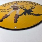 Vintage Browning Rifles Sign – Size Matters Deer Hunting Guns Porcelain Gas Sign - Image 10