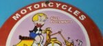 Vintage BSA Motorcycle Sign – Motor Bike Cartoon Gas Pump Service Porcelain Sign - Image 13