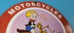 Vintage BSA Motorcycle Sign – Motor Bike Cartoon Gas Pump Service Porcelain Sign - Image 5