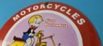 Vintage BSA Motorcycle Sign – Motor Bike Cartoon Gas Pump Service Porcelain Sign - Image 8