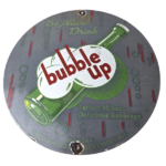 Vintage Bubble Up Porcelain – Gas Pump Plate Soda Bottles Cola Sign