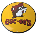 Vintage Buc-ee's Sign – Bucee Beaver Gas Service Station Pump Porcelain Sign - Image 2