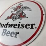 Vintage Budweiser Beer Sign – Adult Beverage Anheuser Busch Porcelain Sign - Image 13