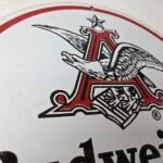 Vintage Budweiser Beer Sign – Adult Beverage Anheuser Busch Porcelain Sign - Image 5