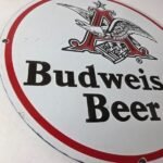 Vintage Budweiser Beer Sign – Adult Beverage Anheuser Busch Porcelain Sign - Image 6