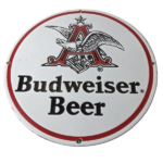 Vintage Budweiser Beer Sign – Adult Beverage Anheuser Busch Porcelain Sign