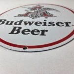 Vintage Budweiser Beer Sign – Adult Beverage Anheuser Busch Porcelain Sign - Image 10