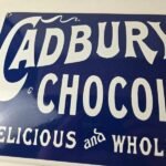 Vintage Cadbury's Chocolate Sign – Gas Service Station Pump Porcelain Store Sign - Image 3