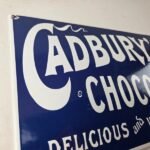 Vintage Cadbury's Chocolate Sign – Gas Service Station Pump Porcelain Store Sign - Image 5