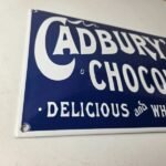 Vintage Cadbury's Chocolate Sign – Gas Service Station Pump Porcelain Store Sign - Image 6