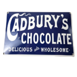 Vintage Cadbury's Chocolate Sign – Gas Service Station Pump Porcelain Store Sign