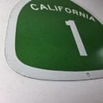 Vintage California State Route 1 Sign – Porcelain Highway Pacific Coast Gas Sign - Image 11