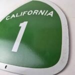 Vintage California State Route 1 Sign – Porcelain Highway Pacific Coast Gas Sign - Image 13