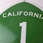 Vintage California State Route 1 Sign – Porcelain Highway Pacific Coast Gas Sign - Image 3