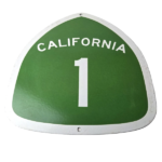 Vintage California State Route 1 Sign – Porcelain Highway Pacific Coast Gas Sign - Image 2