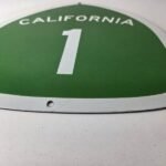 Vintage California State Route 1 Sign – Porcelain Highway Pacific Coast Gas Sign - Image 10