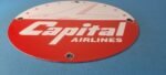 Vintage Capital Airlines Sign – United Aviation DC-3 Gas Pump Porcelain Sign - Image 11