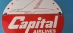 Vintage Capital Airlines Sign – United Aviation DC-3 Gas Pump Porcelain Sign - Image 4