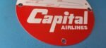 Vintage Capital Airlines Sign – United Aviation DC-3 Gas Pump Porcelain Sign - Image 7