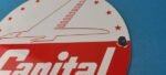 Vintage Capital Airlines Sign – United Aviation DC-3 Gas Pump Porcelain Sign - Image 9