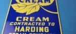 VINTAGE CASH FOR CREAM PORCELAIN GENERAL STORE SERVICE STATION PUMP PLATE SIGN - Image 4