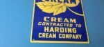 VINTAGE CASH FOR CREAM PORCELAIN GENERAL STORE SERVICE STATION PUMP PLATE SIGN - Image 7