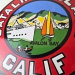 Vintage Catalina Island California Sign – Gas Pump Porcelain Advertising Sign - Image 4