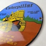 Vintage Caterpillar Sign – Automobilia Tractors Service Gas Pump Porcelain Sign - Image 13
