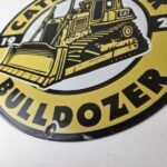 Vintage Caterpillar Sign – Bulldozer Cat Sales Service Gas Porcelain Sign - Image 14