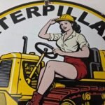 Vintage Caterpillar Sign – Diesel Power Service Gas Porcelain Sign - Image 3
