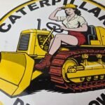 Vintage Caterpillar Sign – Diesel Power Service Gas Porcelain Sign - Image 4