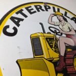 Vintage Caterpillar Sign – Diesel Power Service Gas Porcelain Sign - Image 5
