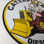 Vintage Caterpillar Sign – Diesel Power Service Gas Porcelain Sign - Image 6