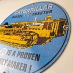 Vintage Caterpillar Sign – Diesel Trucks Service Gas Pump Porcelain Sign - Image 13