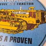 Vintage Caterpillar Sign – Diesel Trucks Service Gas Pump Porcelain Sign - Image 4