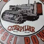 Vintage Caterpillar Sign – Heavy Equipment Trucks Service Gas Porcelain Sign - Image 4