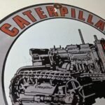 Vintage Caterpillar Sign – Heavy Equipment Trucks Service Gas Porcelain Sign - Image 5