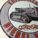 Vintage Caterpillar Sign – Heavy Equipment Trucks Service Gas Porcelain Sign - Image 6