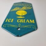 Vintage Catignani's Ice Cream Porcelain Sign – Dairy Milk Service Gas Pump Sign - Image 11