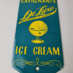Vintage Catignani's Ice Cream Porcelain Sign – Dairy Milk Service Gas Pump Sign - Image 4